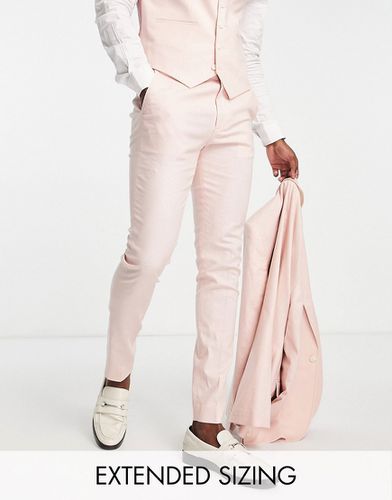 Pantalon de costume ajusté en lin mélangé - Asos Design - Modalova