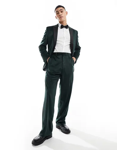 Pantalon de costume ample style smoking en velours - Asos Design - Modalova