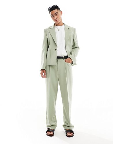 Pantalon de costume large - sauge - Asos Design - Modalova