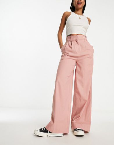 Pantalon de costume large en lin mélangé - Vieux - Asos Design - Modalova