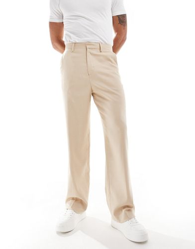 Pantalon de costume large micro-texturé - Camel - Asos Design - Modalova