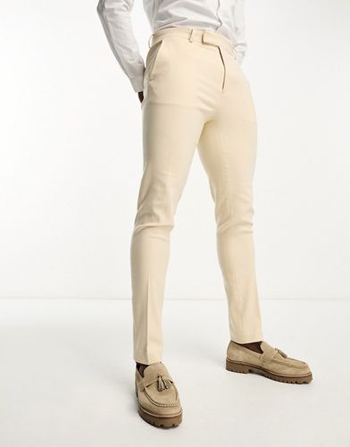 Pantalon de costume Oxford coupe ajustée - Sable - Asos Design - Modalova