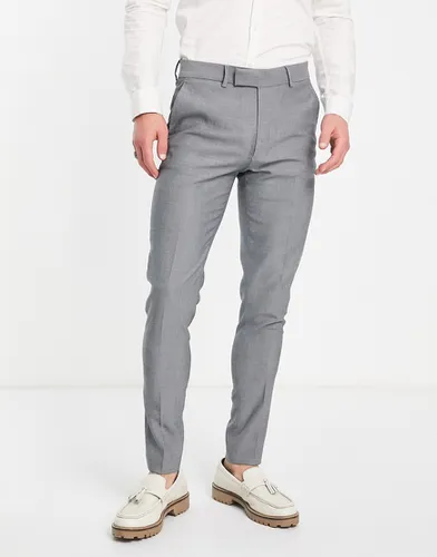 Pantalon de costume Oxford habillé ajusté - Anthracite - Asos Design - Modalova