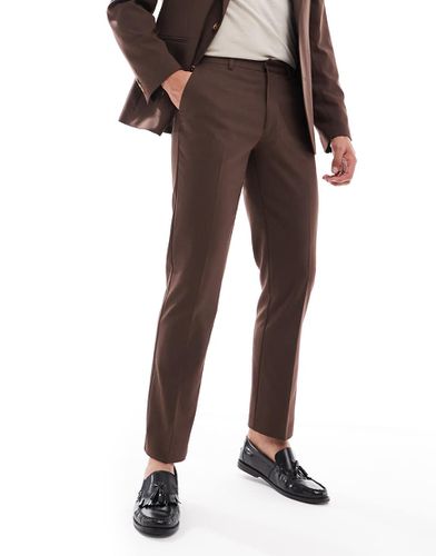 Pantalon de costume slim - Marron - Asos Design - Modalova