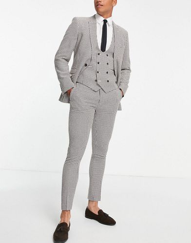 Pantalon de costume super skinny à motif pied-de-poule - Asos Design - Modalova