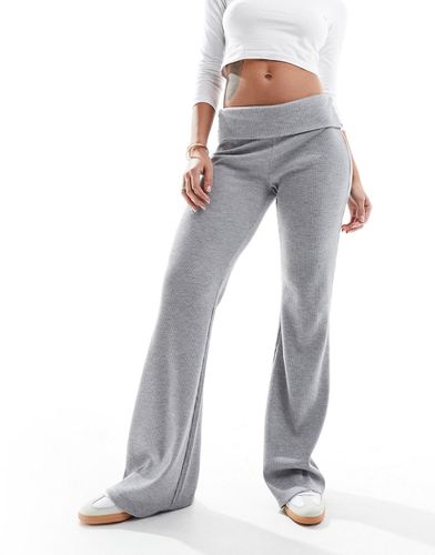 Pantalon de jogging ample en tissu gaufré avec taille à revers - Asos Design - Modalova
