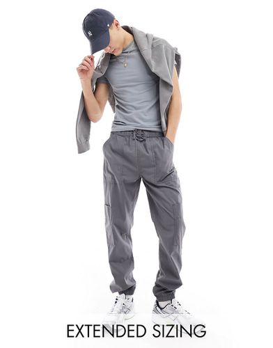 Pantalon de jogging cargo à enfiler avec taille élastique - anthracite - Asos Design - Modalova