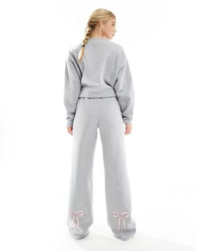 Pantalon de jogging d'ensemble avec détail nauds - chiné - Asos Design - Modalova