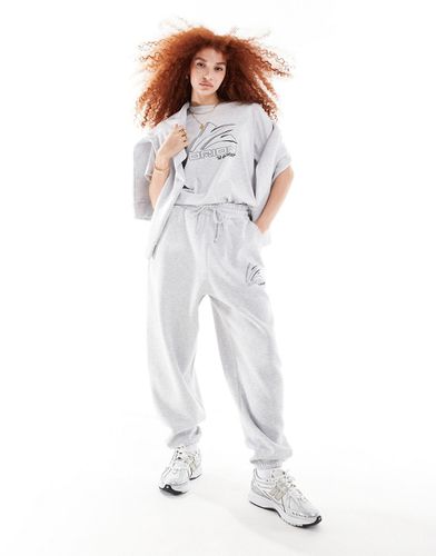 Pantalon de jogging d'ensemble avec logo style sport - Givre chiné - Asos Design - Modalova