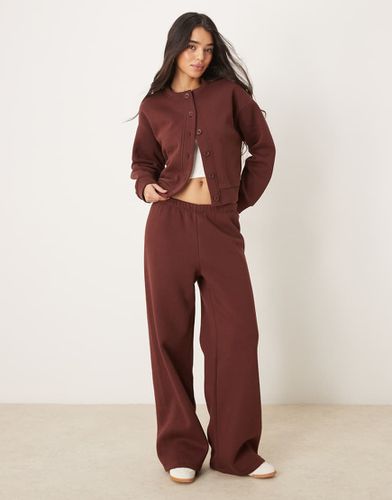 Pantalon de jogging large d'ensemble en molleton - Chocolat - Asos Design - Modalova