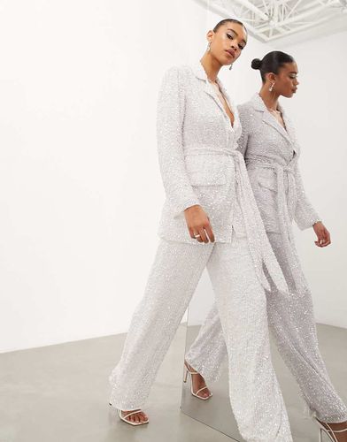 Pantalon de mariage ample à sequins - Asos Design - Modalova