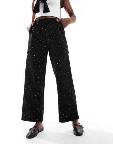 Pantalon de tailleur raccourci orné de strass - Asos Design - Modalova