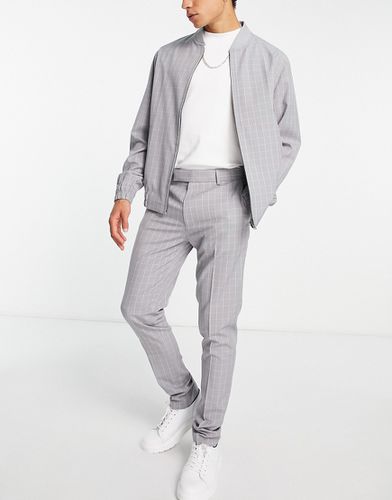 Pantalon d'ensemble ajusté habillé à motif quadrillé - Asos Design - Modalova
