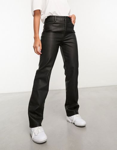 Pantalon droit en similicuir - délavé - Asos Design - Modalova