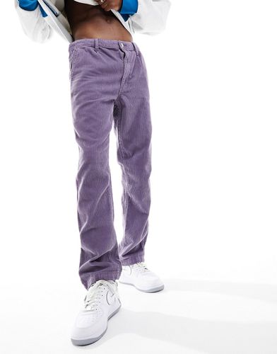 ASOS DESIGN - Pantalon de jogging en velours oversize avec inscription en  strass - Violet