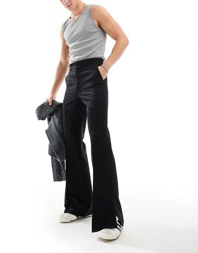 Pantalon élégant coupe vintage évasée avec fente sur le côté - Asos Design - Modalova