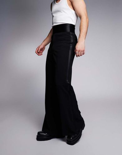 Pantalon évasé habillé vintage avec ceinture cummerbund - Asos Design - Modalova