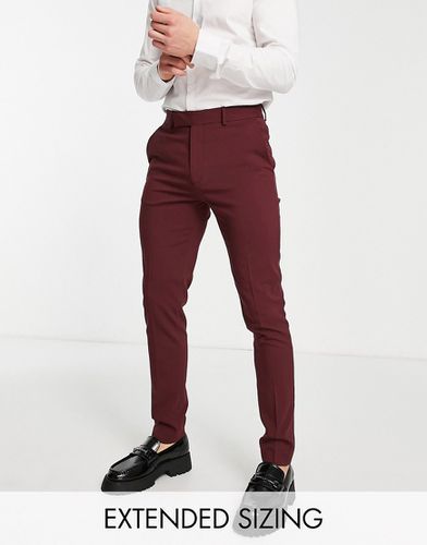 Pantalon habillé ajusté - Bordeaux - Asos Design - Modalova