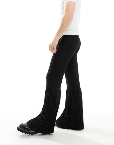 Pantalon habillé ajusté puis évasé avec plis sur le bas - Asos Design - Modalova