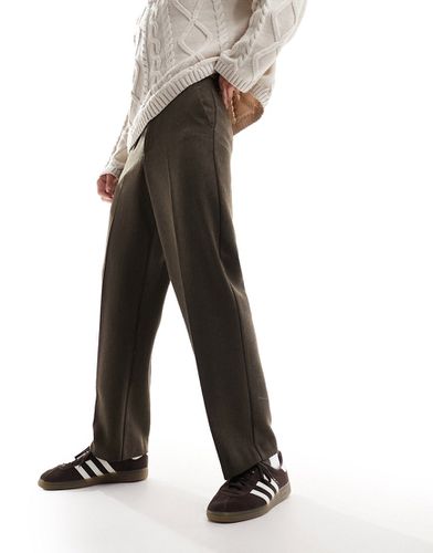 Pantalon habillé ample en laine mélangée - Asos Design - Modalova