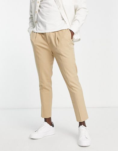 Pantalon habillé coupe fuselée - Taupe - Asos Design - Modalova