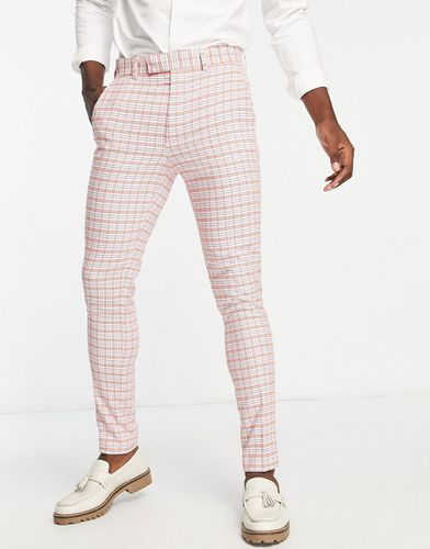 Pantalon habillé coupe skinny à carreaux aux couleurs acidulées - Multicolore - Asos Design - Modalova