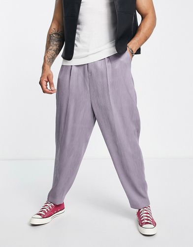 Pantalon habillé plissé coupe ballon - foncé - Asos Design - Modalova