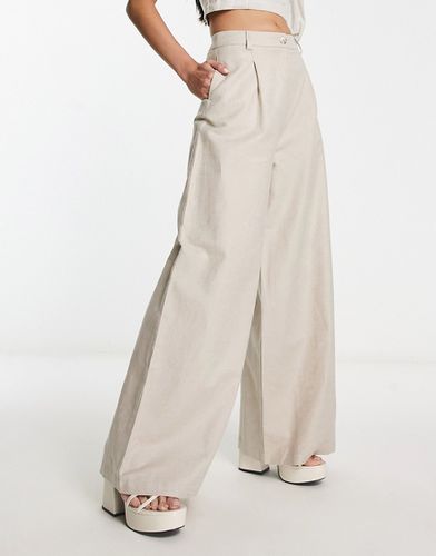 Pantalon large à taille haute - Taupe - Asos Design - Modalova