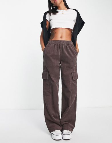 Pantalon large à enfiler en velours côtelé avec poches plaquées - Asos Design - Modalova