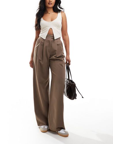 Pantalon large à pinces - Marron - Asos Design - Modalova