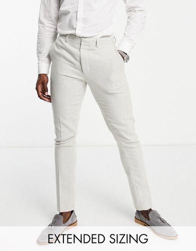 Pantalon skinny en laine de sergé mélangée - glacé - Asos Design - Modalova