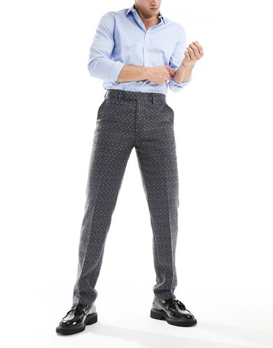 Pantalon slim élégant à chevrons et pois - foncé - Asos Design - Modalova