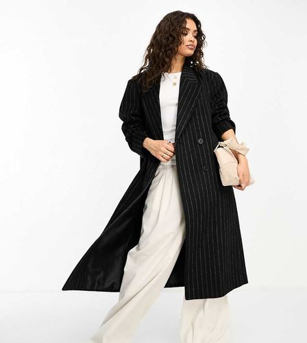 ASOS DESIGN Petite - Manteau coupe dad oversize à fines rayures - Asos Petite - Modalova