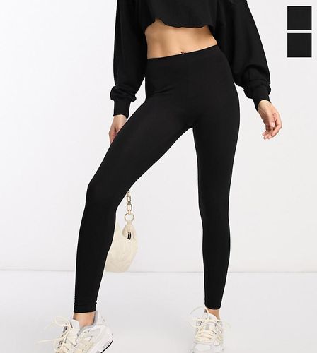 ASOS DESIGN Petite - Lot de 2 leggings - Noir - Asos Petite - Modalova