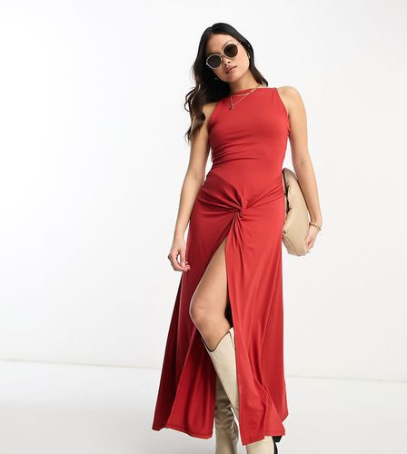 ASOS DESIGN Petite - Robe longue à lanières et détail torsadé - piment - Asos Petite - Modalova