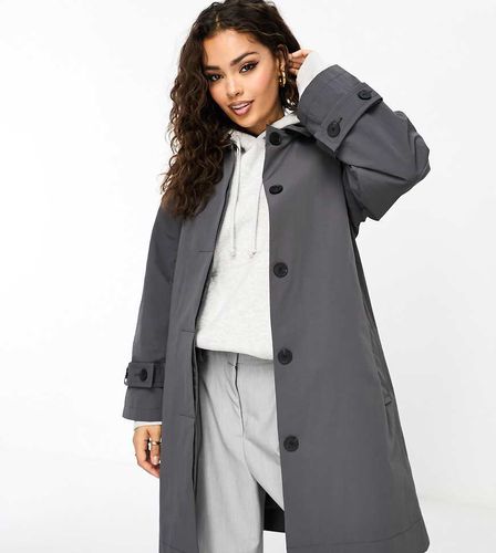 ASOS DESIGN Petite - Trench-coat court avec col et ceinture - Asos Petite - Modalova