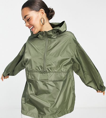 ASOS DESIGN Petite - Veste imperméable à enfiler - Kaki - Asos Petite - Modalova