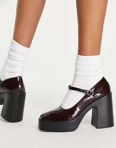 Penny - Chaussures babies à semelle plateforme à talon - Bordeaux - Asos Design - Modalova