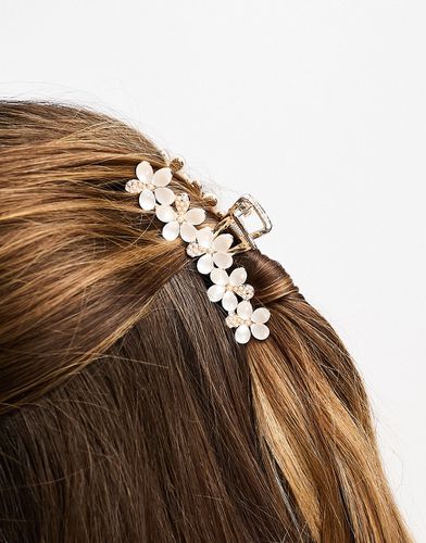 Pince à cheveux ornée de fleurs en perles - Asos Design - Modalova