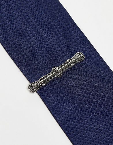 Pince à cravate avec détail gravé style western - Argent poli - Asos Design - Modalova