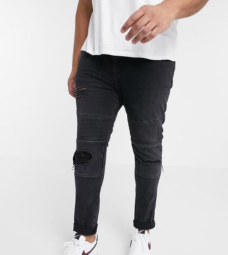 Plus - Jean super skinny avec abrasions style motard - Asos Design - Modalova