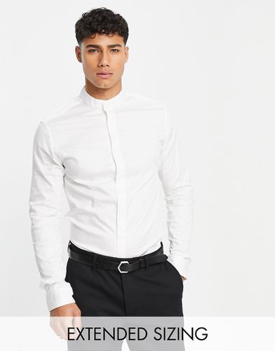 Premium - Chemise ajustée satinée avec col mao - Asos Design - Modalova