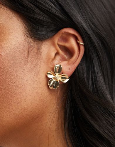 Puces d'oreilles à petit détail fleur - Asos Design - Modalova