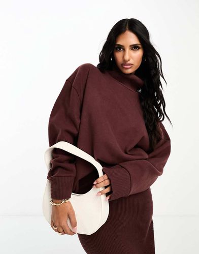 Pull d'ensemble long à col roulé ultra doux - Chocolat - Asos Design - Modalova