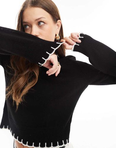 Pull en maille avec point de feston - Asos Design - Modalova