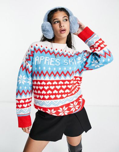 Pull oversize de Noël à inscription Après ski » - Asos Design - Modalova