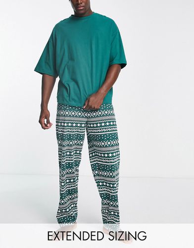 Pyjama de Noël avec pantalon à motif jacquard - Asos Design - Modalova