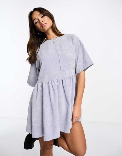 Robe t-shirt en velours côtelé - polaire - Asos Design - Modalova