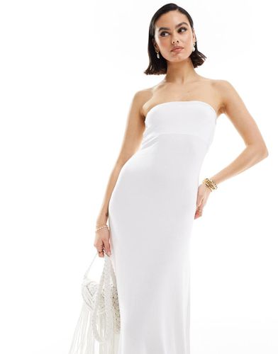 Robe bandeau longue - Blanc - Asos Design - Modalova