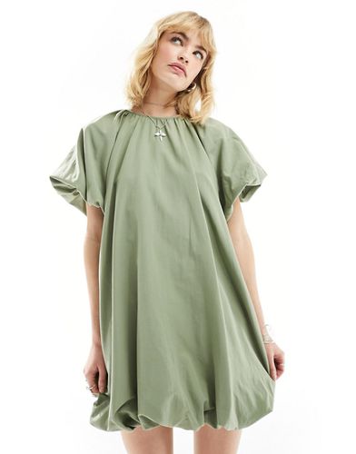 Robe babydoll courte et bouffante - Sauge cendré - Asos Design - Modalova